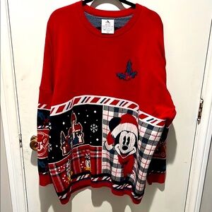 Red Disney Mickey Mouse Holiday spirt jersey!